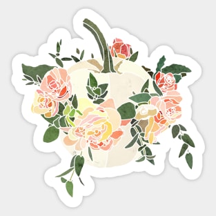 Floral Pumpkin Sticker